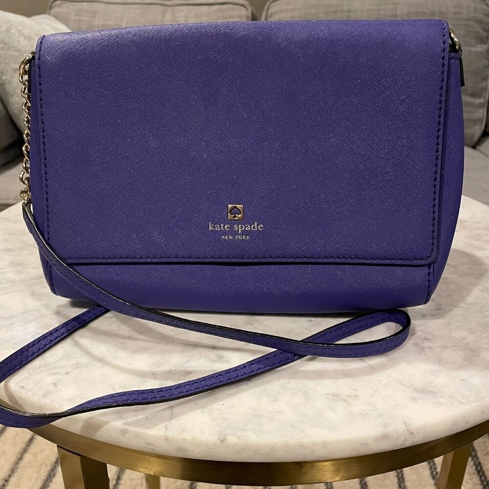 LIKE NEW Kate Spade Blue Clutch